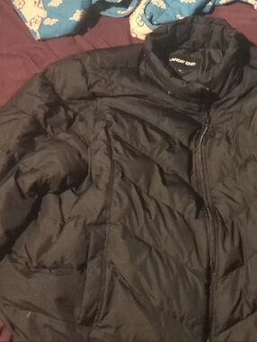Lands' End Black Men's Puffer Jacket